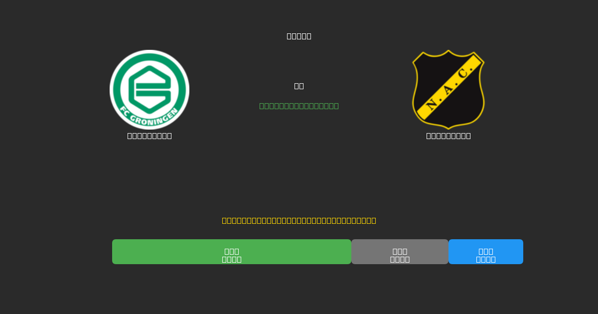 Groningen срещу NAC Breda - Безплатни AI Футболни Прогнози с 80%+ Точност