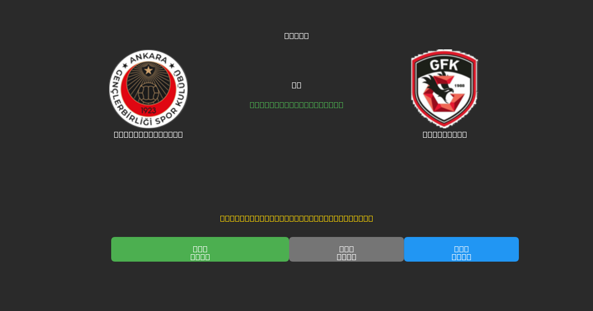 Gençlerbirliği vs Gaziantep - Bezplatné AI Fotbalové Předpovědi s 80%+ Přesností