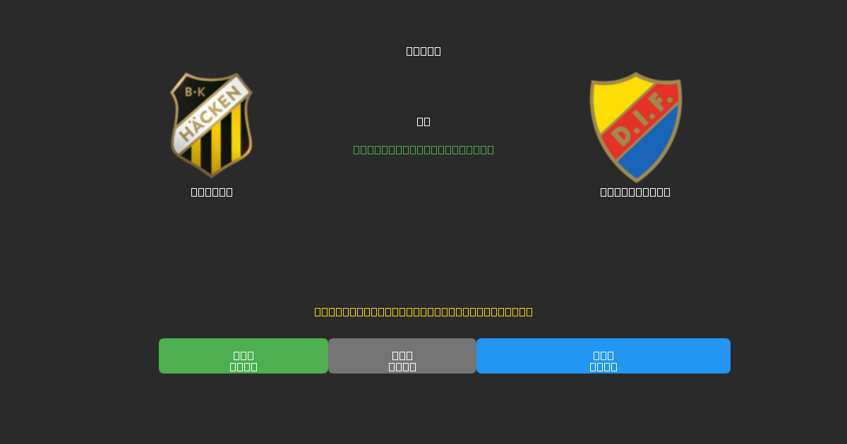Häcken vs Djurgården - Kostenlose KI Vorhersagen, Wett-Tipps und Quoten