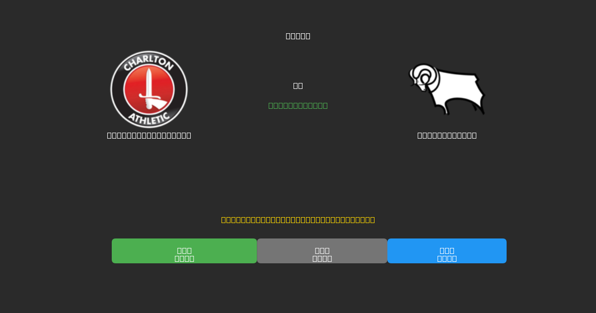 Charlton Athletic vs Derby County - Predicciones de Fútbol con IA Gratuitas con 80%+ de Precisión