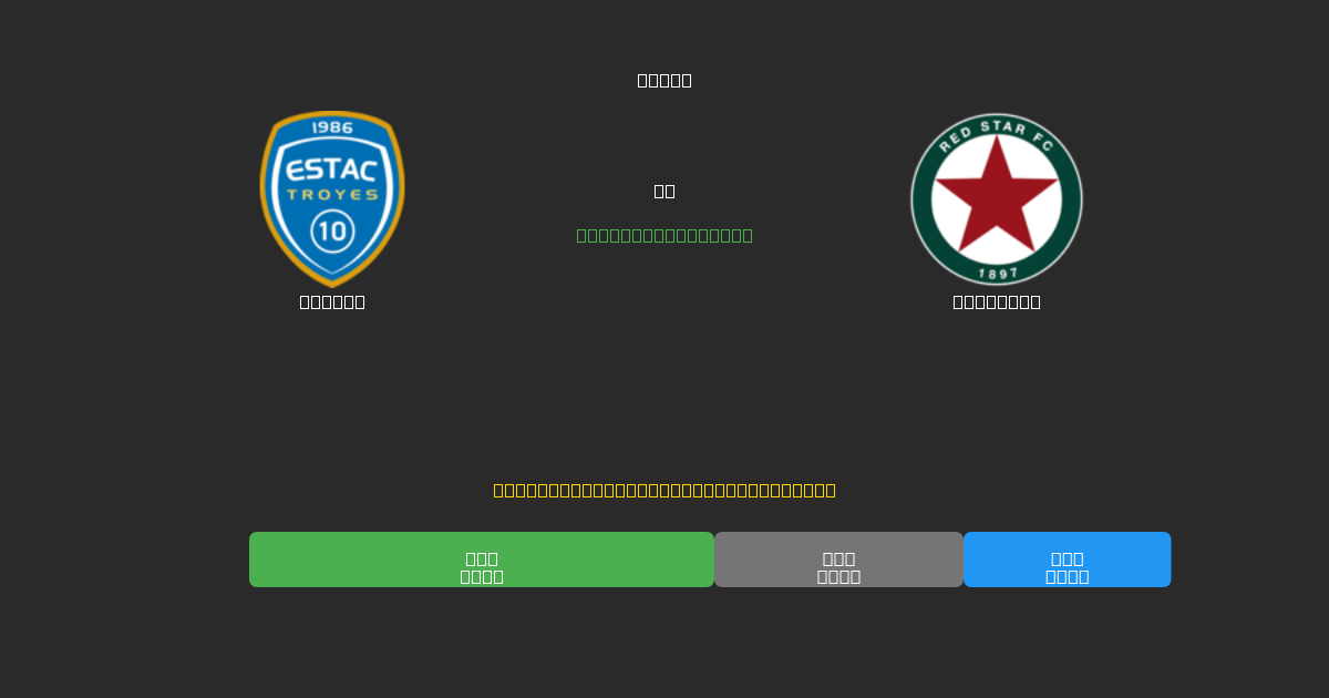 Troyes vs Red Star - Predicciones de Fútbol con IA Gratuitas con 80%+ de Precisión