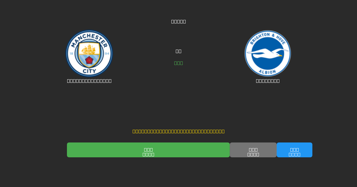 Manchester City vs Brighton - Ingyenes AI Futball Előrejelzések 80%+ Pontossággal