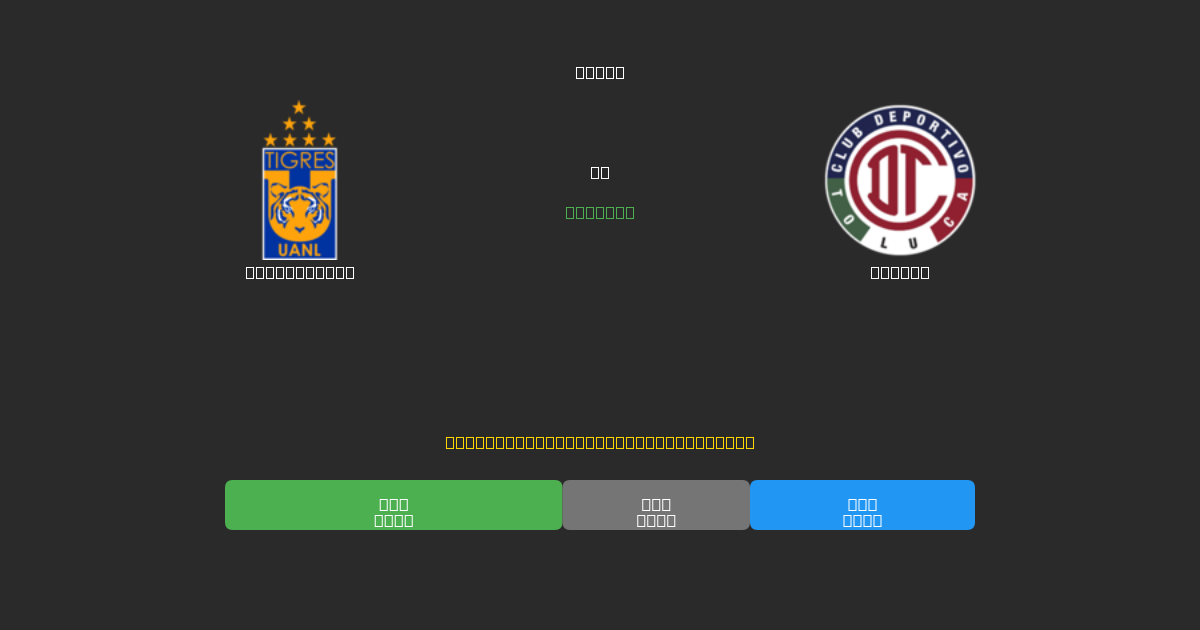 Tigres UANL vs Toluca - Ingyenes AI Futball Előrejelzések 80%+ Pontossággal