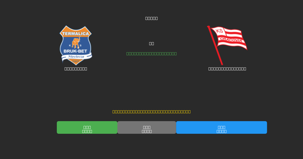 Nieciecza vs Cracovia Kraków - Ingyenes AI Futball Előrejelzések 80%+ Pontossággal