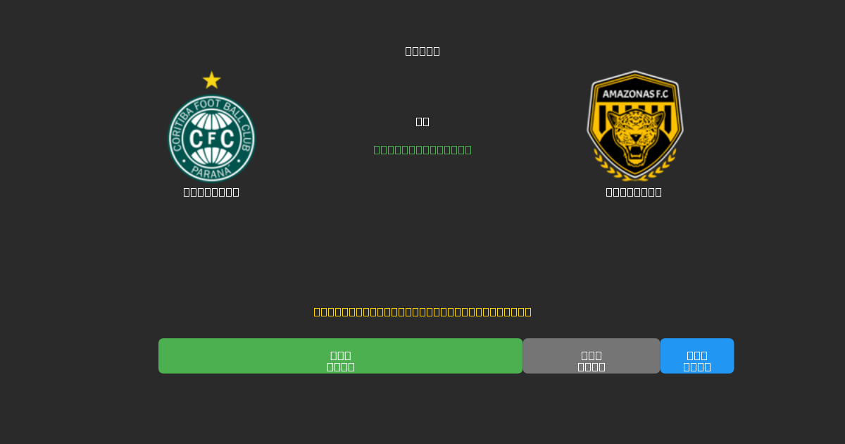 Coritiba vs Amazonas - Darmowe prognozy AI, wskazówki bukmacherskie i kursy