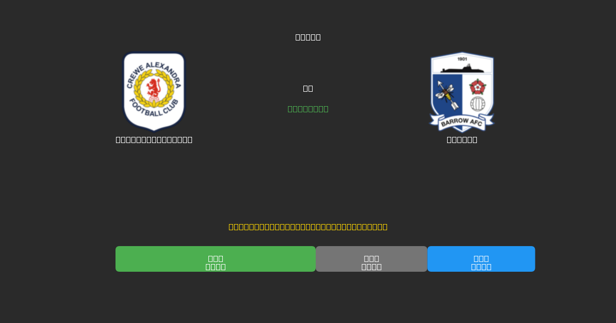 Crewe Alexandra vs Barrow - Previsões Gratuitas de Futebol AI com 80%+ de Precisão