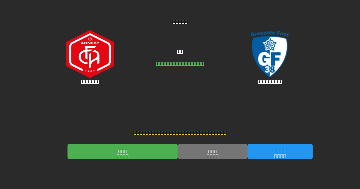 Annecy vs Grenoble - Previsões de Futebol IA Gratuitas com 80%+ de Precisão
