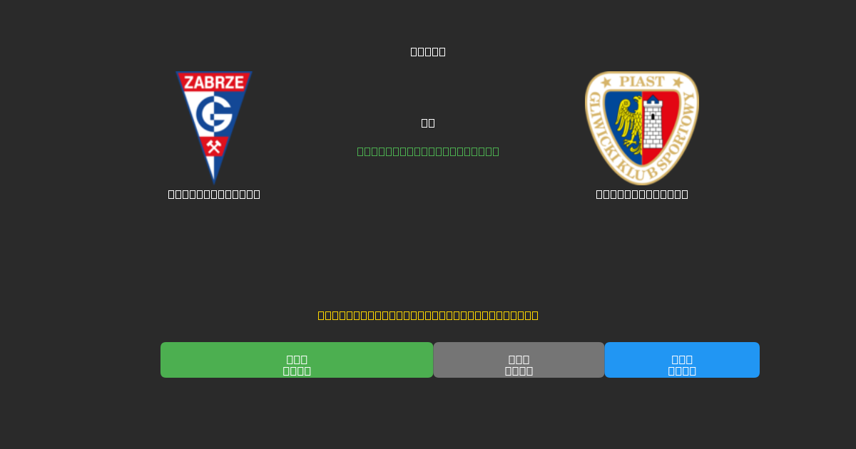 Górnik Zabrze vs Piast Gliwice - Previsões de Futebol IA Gratuitas com 80%+ de Precisão