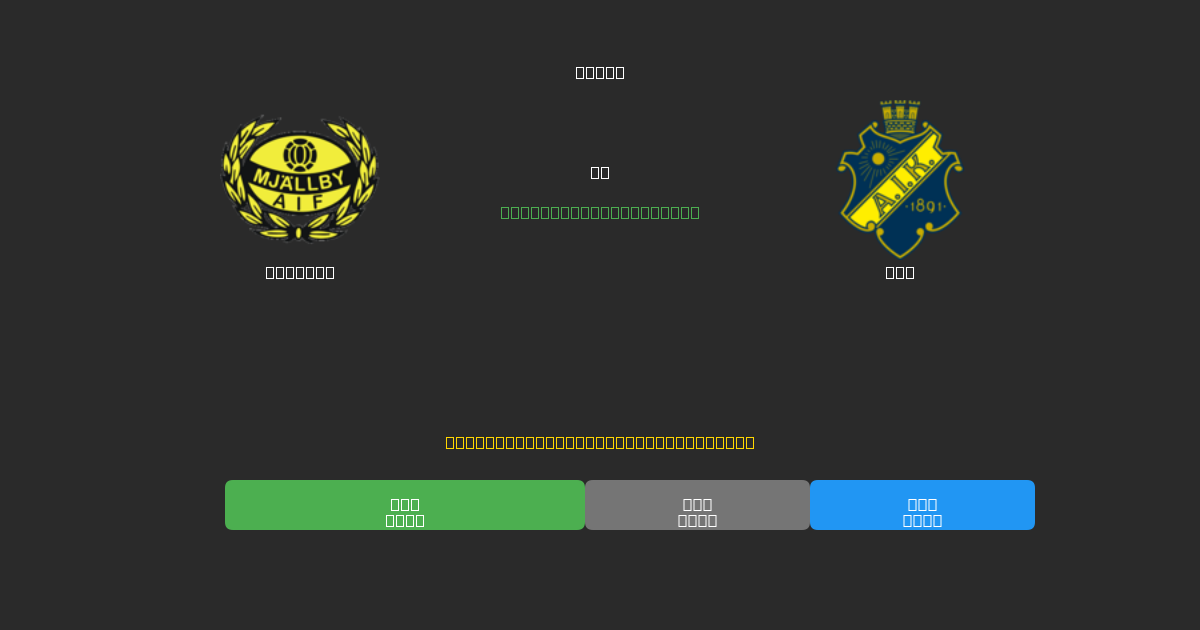 Mjällby vs AIK - Predicții Gratuite cu AI, Sfaturi de Pariuri și Cote
