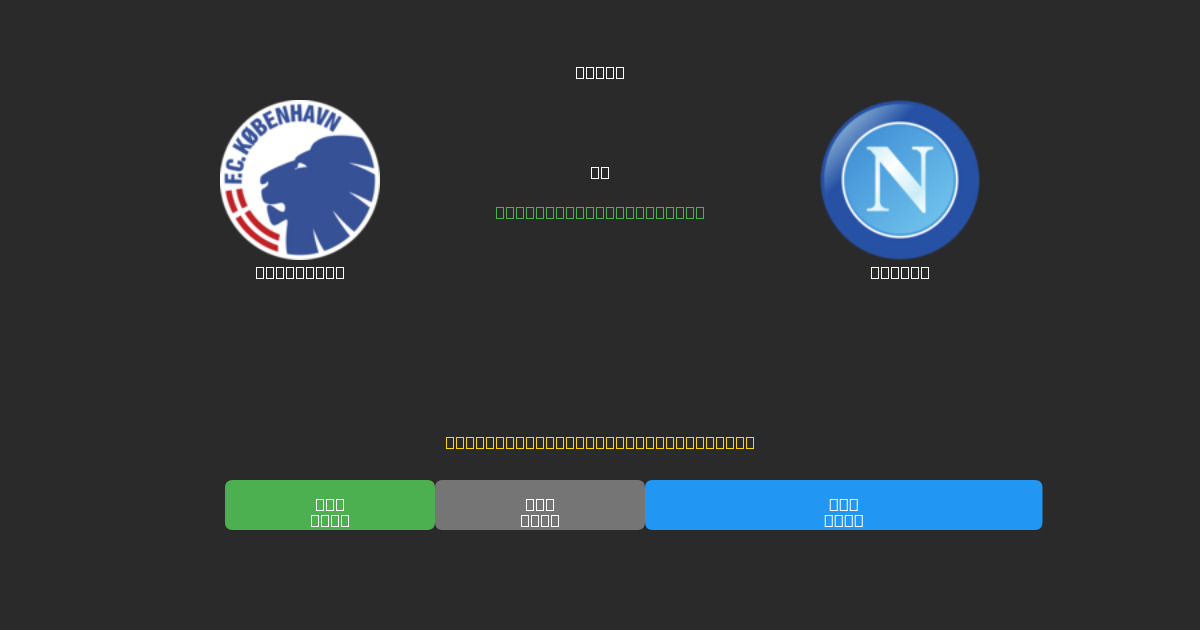København против Napoli - Бесплатные ИИ Футбольные Прогнозы с 80%+ Точностью