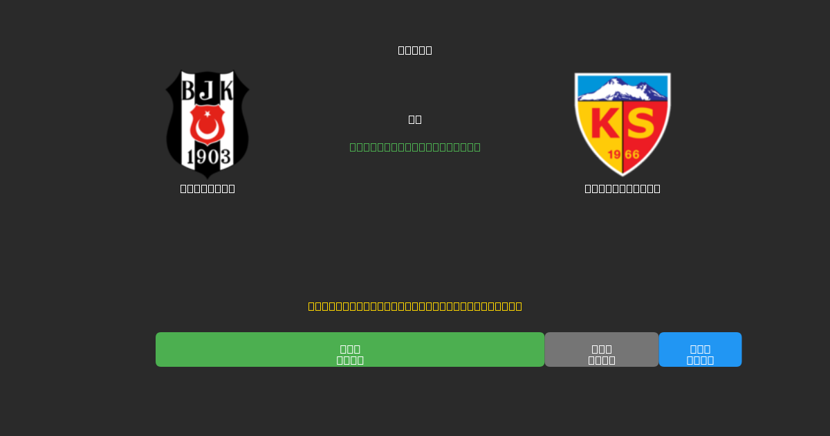 Beşiktaş против Kayserispor - Бесплатные ИИ Футбольные Прогнозы с 80%+ Точностью