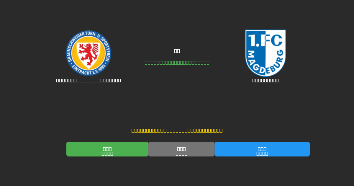 Eintracht Braunschweig vs Magdeburg - Bezplatné AI Futbalové Predpovede s 80%+ Presnosťou